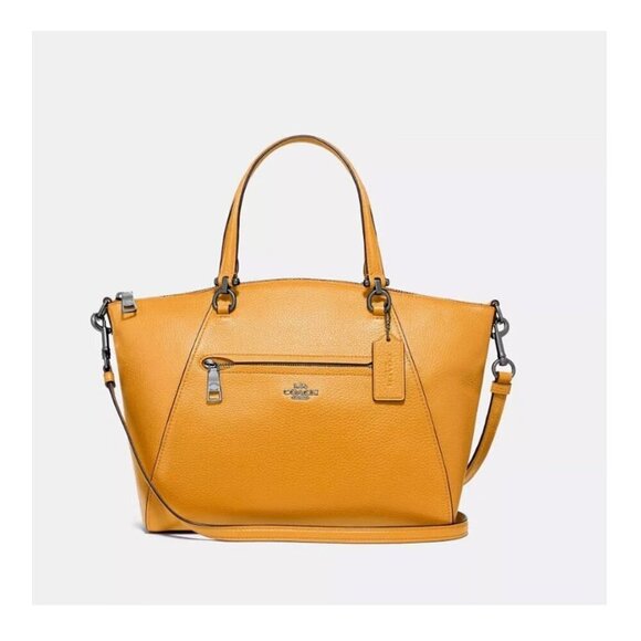 New Coach Prairie Satchel Yellow Mustard - Picture 1 of 10
